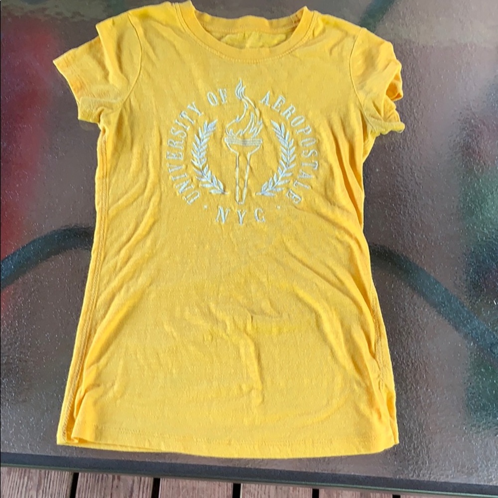 gold university of aeropostale nyc shirt